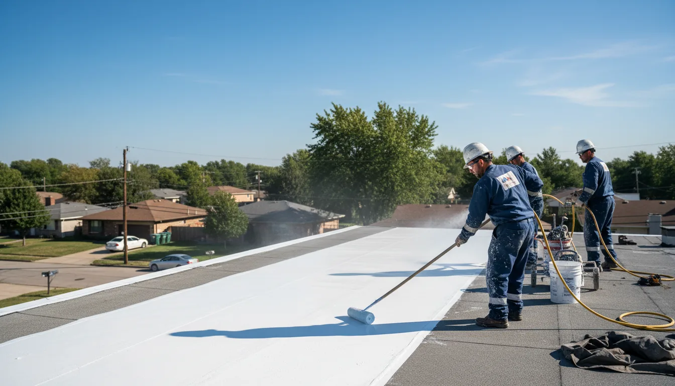 Commercial roof coating in Mertztown, PA near me